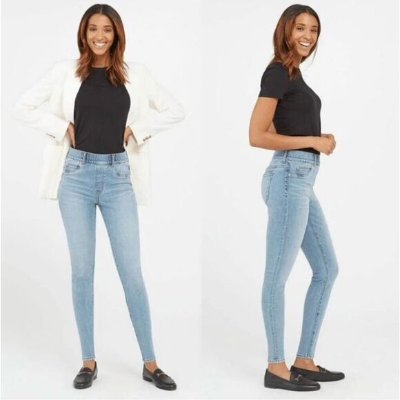 Spanx ankle skinny jeans in light vintage wash size medium - Picture 1 of 9